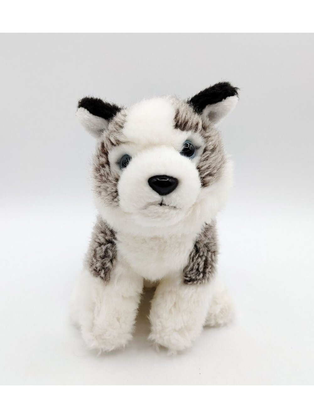 WWF Grey Husky Plush Stuffed Animal Wildlife 7" World Wide Fund 1986 VINTAGE